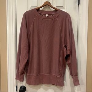 Free People Movement Crewneck Sweatshirt with Pockets Mauve Color